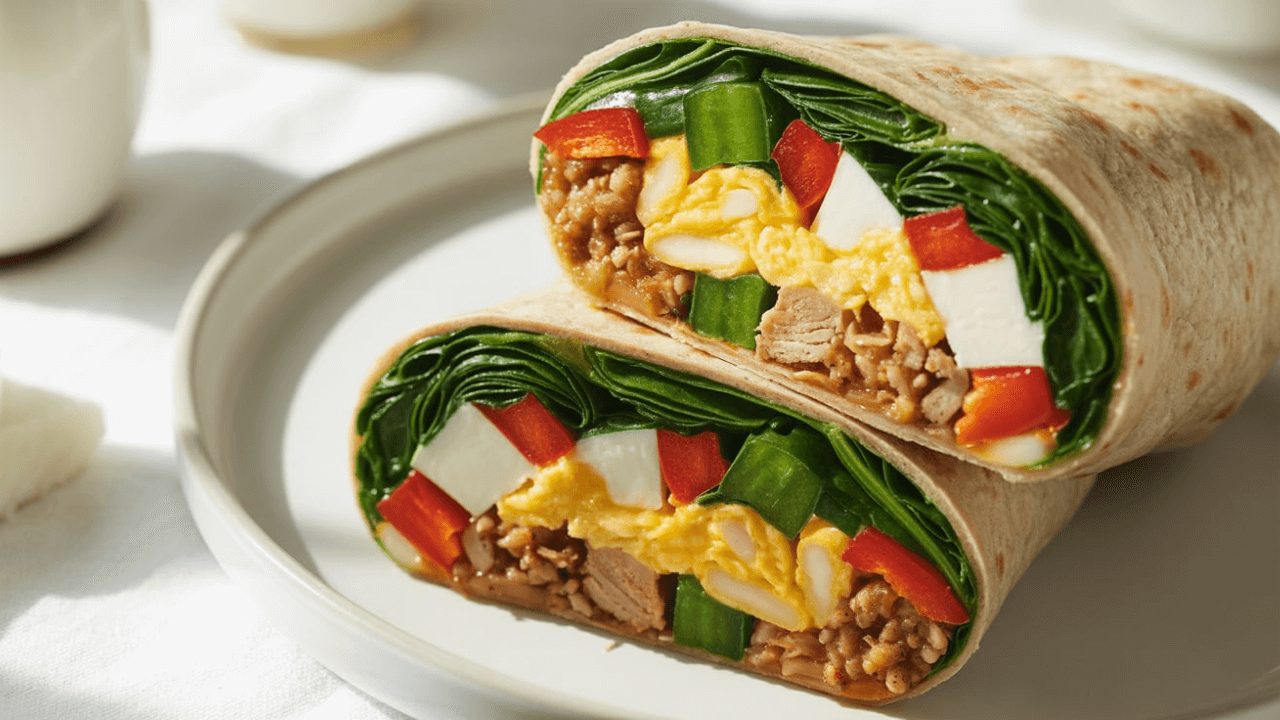 Healthy Turkey and Spinach Burrito