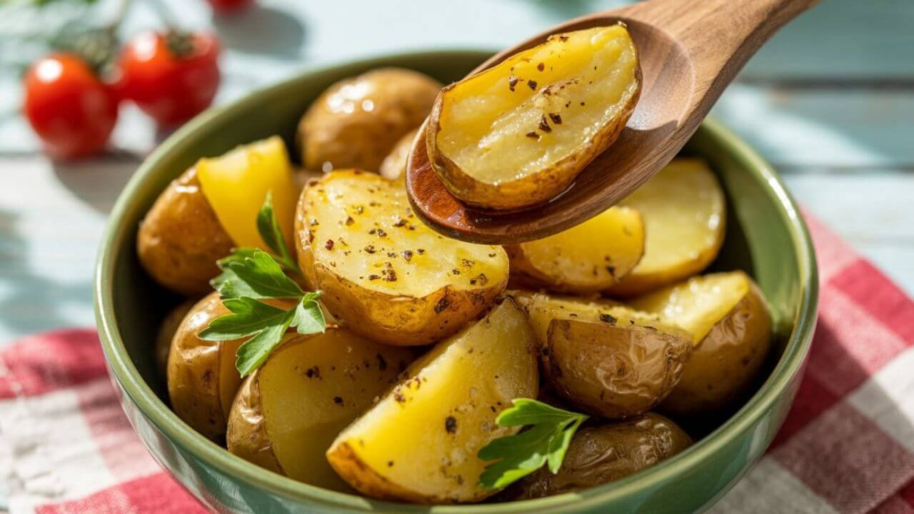 Sautéed New Potatoes with Garlic and Lemon