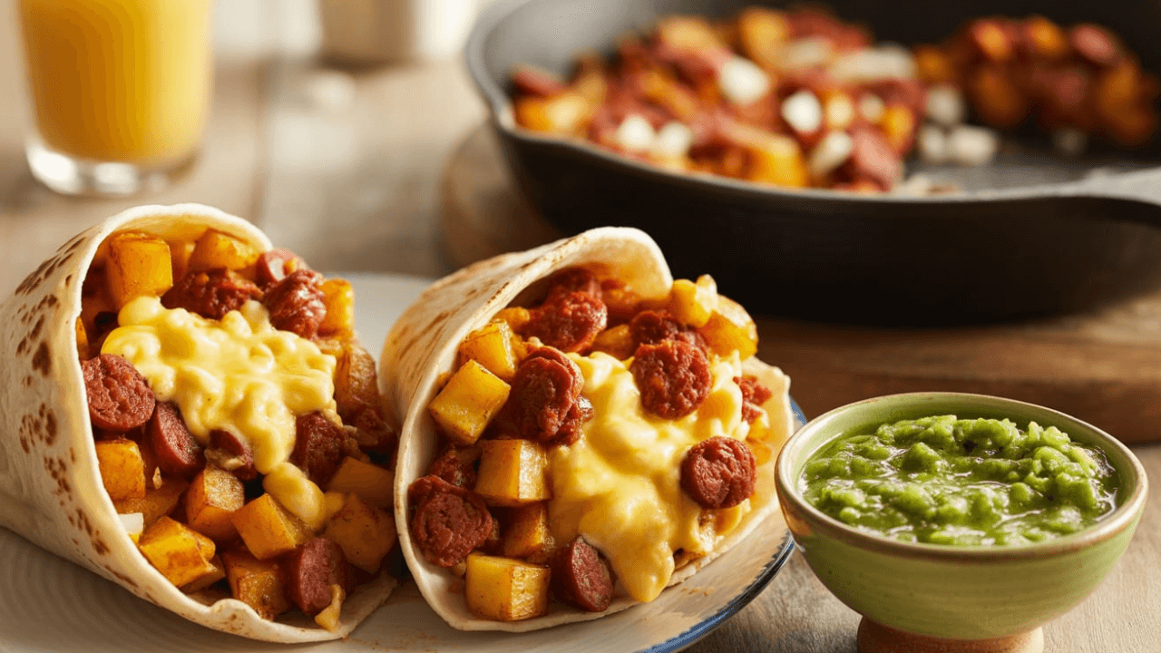 Spicy Chorizo and Potato Burrito